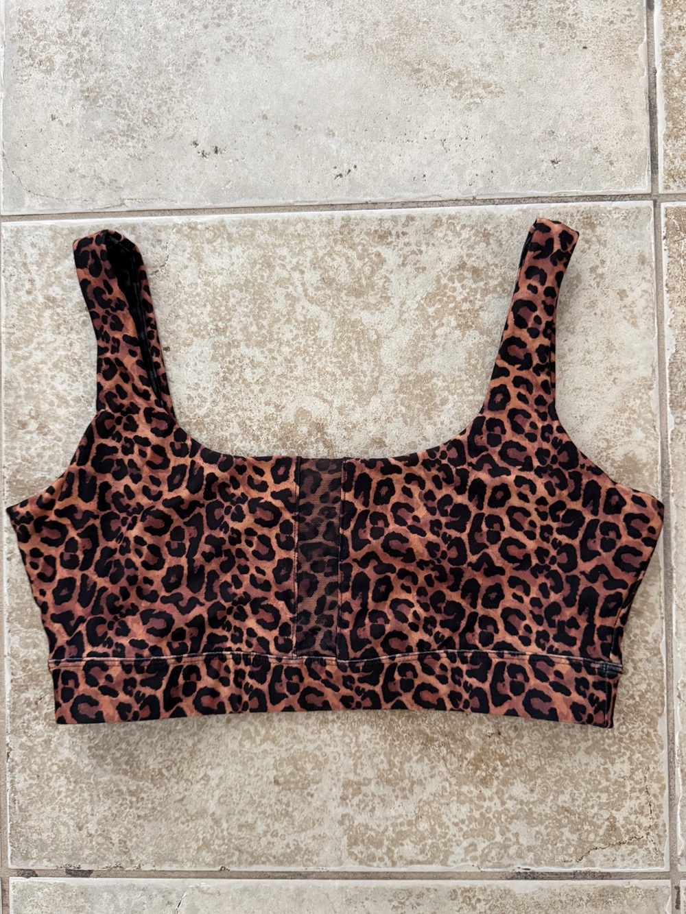Wear it With Heart Leopard Print Sports Bra Medium